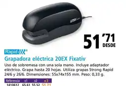 Folder Grapadora eléctrica 20EX Fixativ oferta