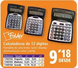 Folder Calculadoras de 12 dígitos oferta