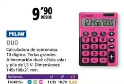 Folder MILAN Duo calculadora de sobremesa. oferta