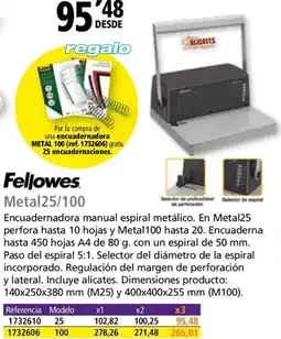 Folder Fellowes Metal25/100 oferta
