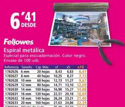 Folder Fellowes Espiral metálica oferta