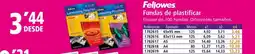 Folder Fellowes Fundas de plastificar oferta