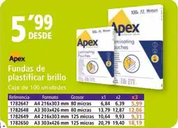Folder APEX Fundas de plastificar brillo oferta