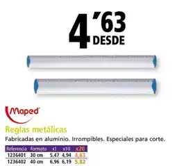 Folder MAPED Reglas metálicas oferta
