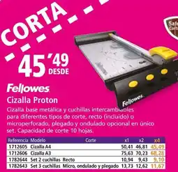 Folder Fellowes Cizalla Proton oferta