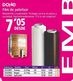 Folder DOHE Film de paletizar oferta