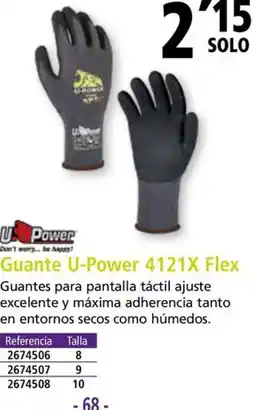 Folder Guante U-Power 4121X Flex oferta