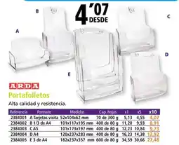 Folder ARDA Portafolletos oferta