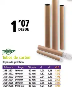Folder Tubos de cartón oferta