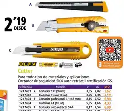 Folder OLFA Cutter oferta