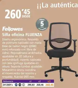 Folder Fellowes silla oficina fluenza oferta