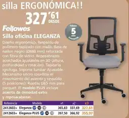 Folder Fellowes silla oficina eleganza oferta