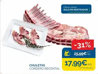 Chuletas cordero recental