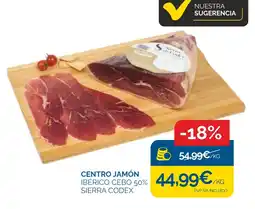 Cash Ecofamilia Centro jamón ibérico cebo 50% sierra codex oferta