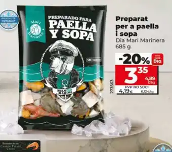 Dia Mari Marinera preparado para paella y sopa
