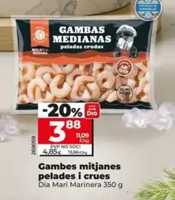 Dia Dia Mari Marinera gambas medianas peladas crudas oferta