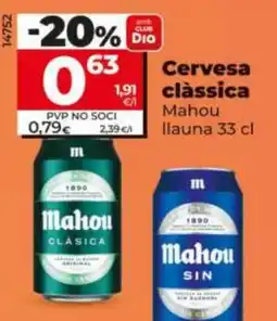 Dia Mahou cervesa clàssica oferta