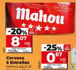 Dia Mahou cerveza 5 estrellas oferta