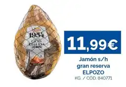 Dialsur Cash & Carry Elpozo jamón s/h gran reserva oferta
