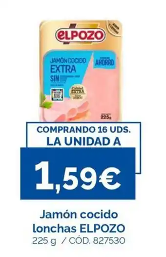 Elpozo jamón cocido lonchas