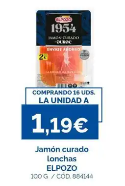 Dialsur Cash & Carry Elpozo jamón curado lonchas oferta
