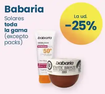 Babaria solares toda la gama