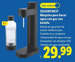 Lidl Silvercrest máquina para hacer agua con gas con botella oferta