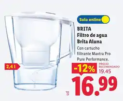 Lidl Brita filtro de agua brita aluna oferta