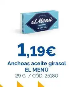 Dialsur Cash & Carry el Menú anchoas aceite girasol oferta