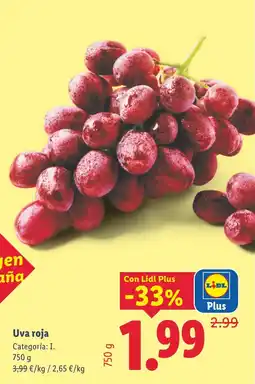Lidl Uva roja oferta
