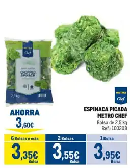 Makro Metro Chef espinaca picada oferta