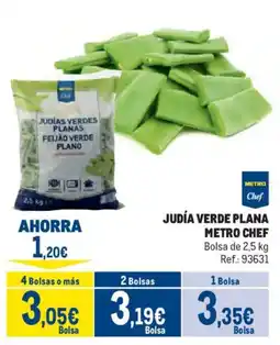 Makro Metro Chef judía verde plana oferta