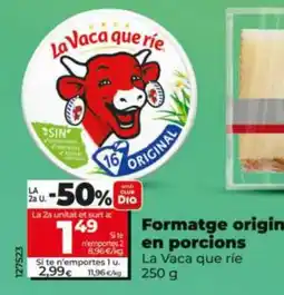 Maxi Dia La Vaca que ríe formatge original en porcions oferta