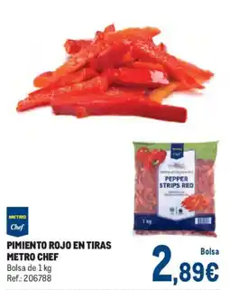 Makro Metro Chef pimiento rojo en tiras oferta