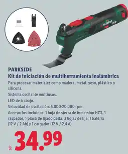 Lidl Parkside kit de iniciación de multiherramienta inalámbrica oferta