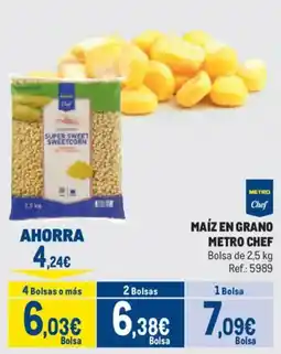 Makro Metro Chef maíz en grano oferta