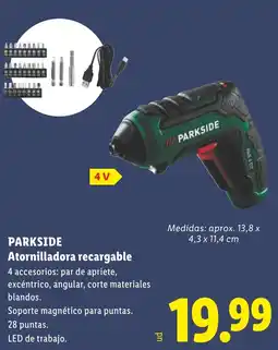 Lidl Parkside atornilladora recargable oferta