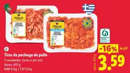 Lidl Pollo tiras de pechuga de pollo oferta