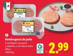 Lidl Hamburguesa de pollo oferta