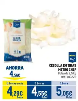 Makro Metro Chef cebolla en tiras oferta