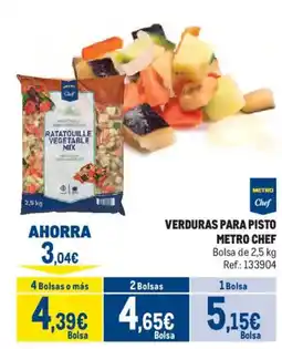 Makro Metro Chef verduras para pisto oferta