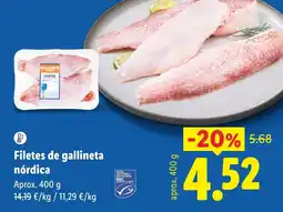 Lidl Filetes de gallineta nórdica oferta
