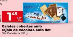 Maxi Dia Galletes cobertes amb rajola de xocolata amb llet oferta