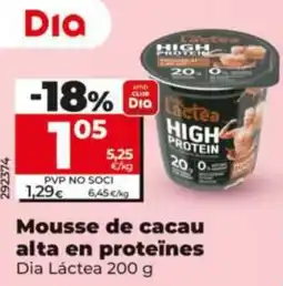 Maxi Dia Dia Láctea mousse de cacau alta en proteïnes oferta