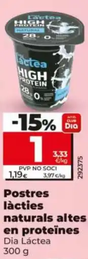 Maxi Dia Postres lácties naturals altes en proteïnes oferta