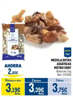 Makro Metro Chef mezcla setas asiáticas oferta