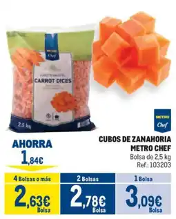Makro Metro Chef cubos de zanahoria oferta