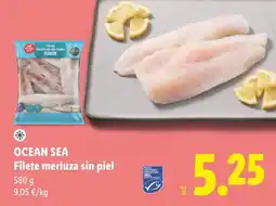Lidl Ocean Sea filete merluza sin piel oferta