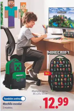 Lidl Minecraft mochila escolar oferta