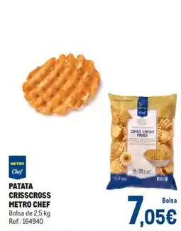 Makro Metro Chef patata crisscross oferta